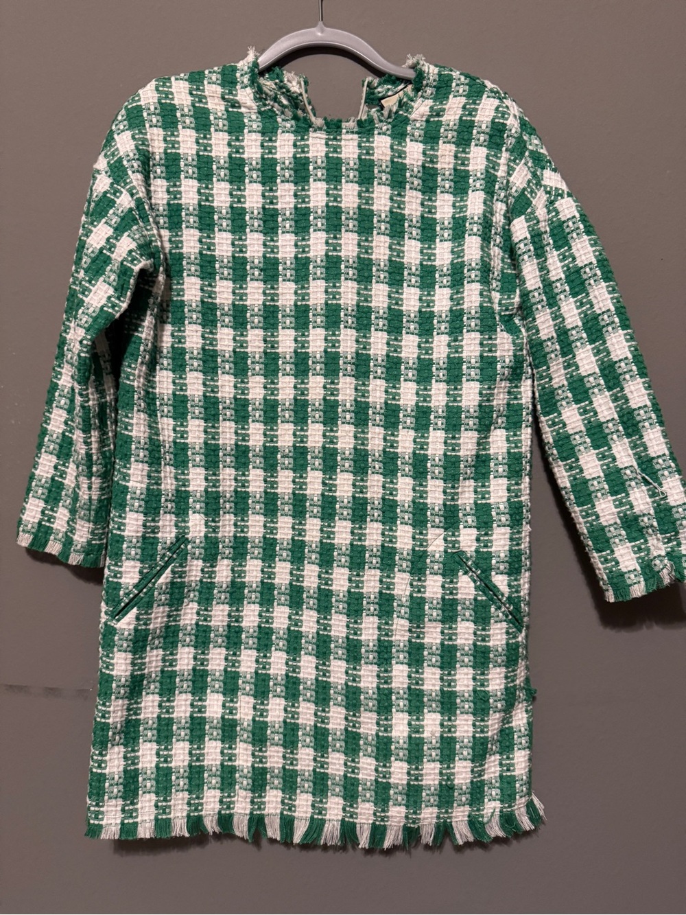 Tuckernuck Emerald & White Textured Tweed Top